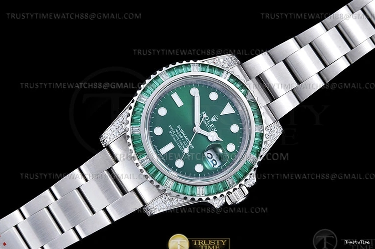 1206 Elegant Submariner 116610LV 904L Dia SS SS Grn Noob A 1080